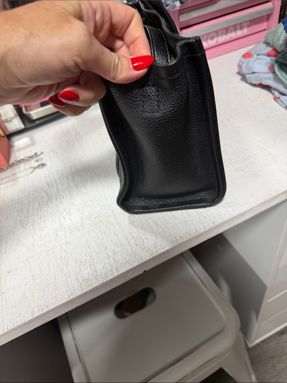 Marc Jacobs Black The Tote Bag - Compact Leather Handbag small - Picture 7 of 12